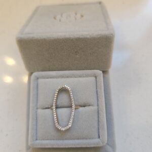 Kendra Scott Silver Oval Pave Ring